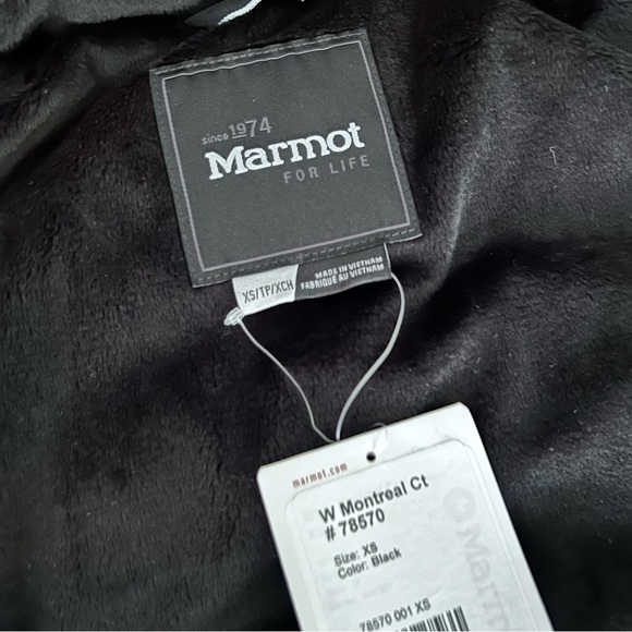 Marmot Montreal NWT 700 Fill Down Puffer Coat Parka Black - Picture 6 of 11